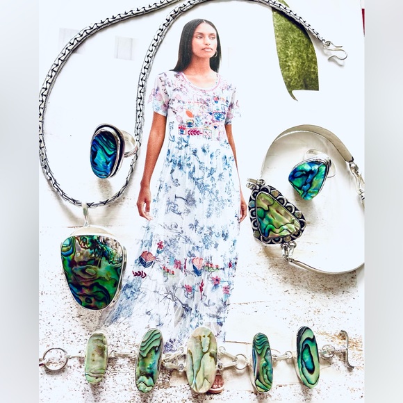 Sterling Silver and Abalone Assorted Artisan Handcrafted Jewelry Selections - Picture 1 of 16